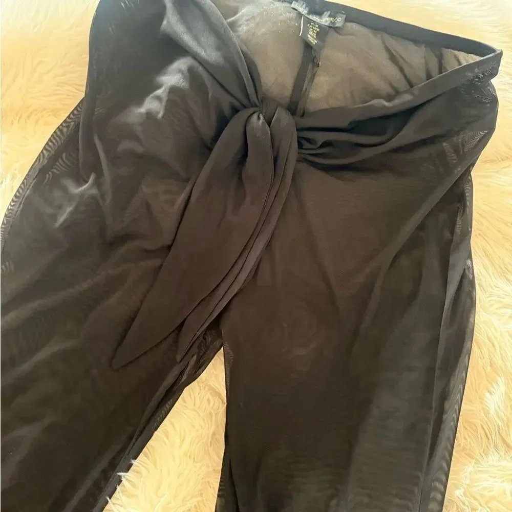 HofH black sheer coverup pants